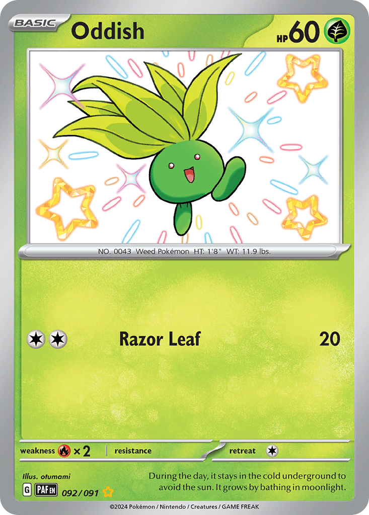 Paldean Fates Oddish #92/91
